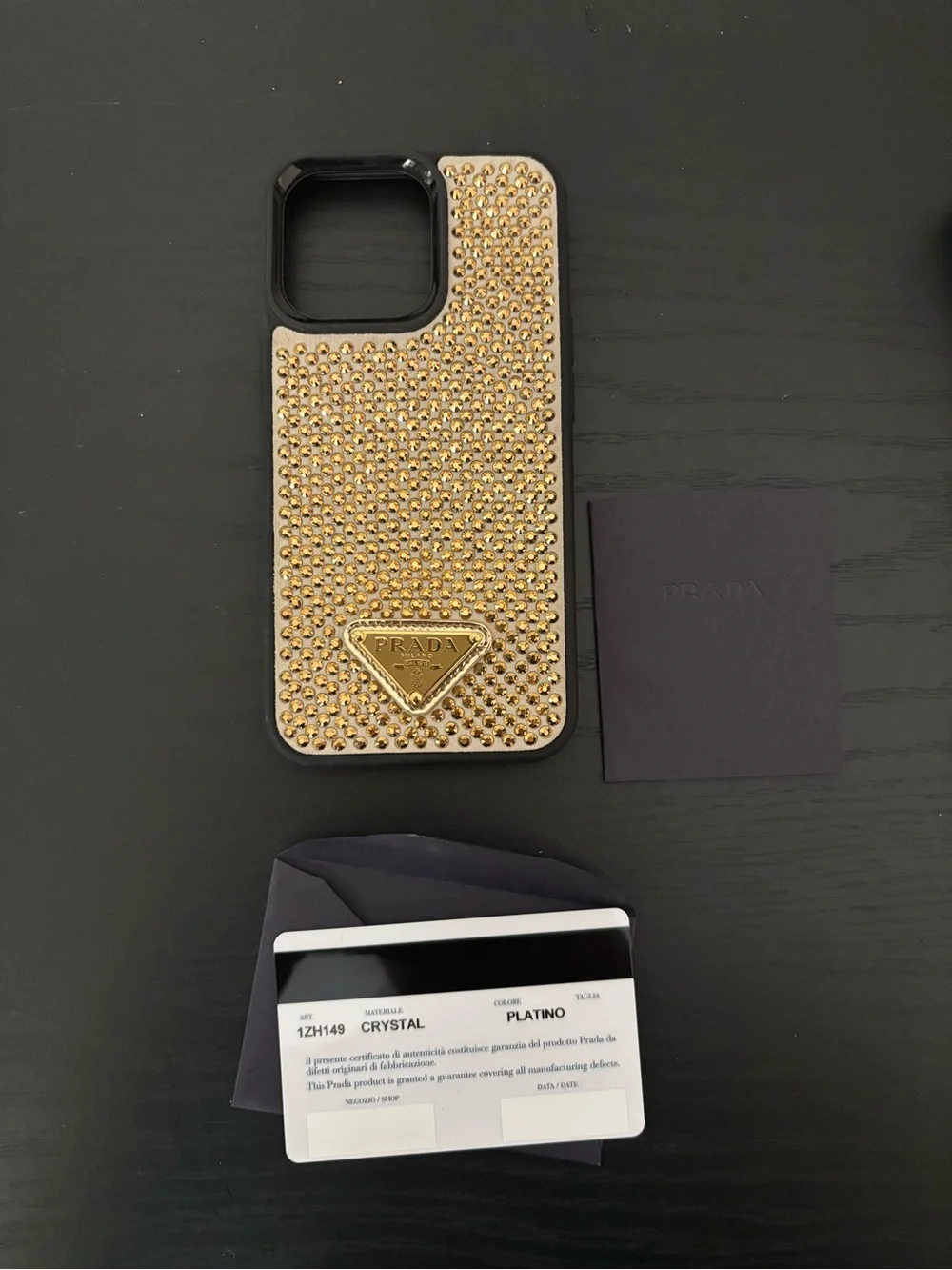 New Prada Gold Studded Designer iPhone Case iPhone 13Pro